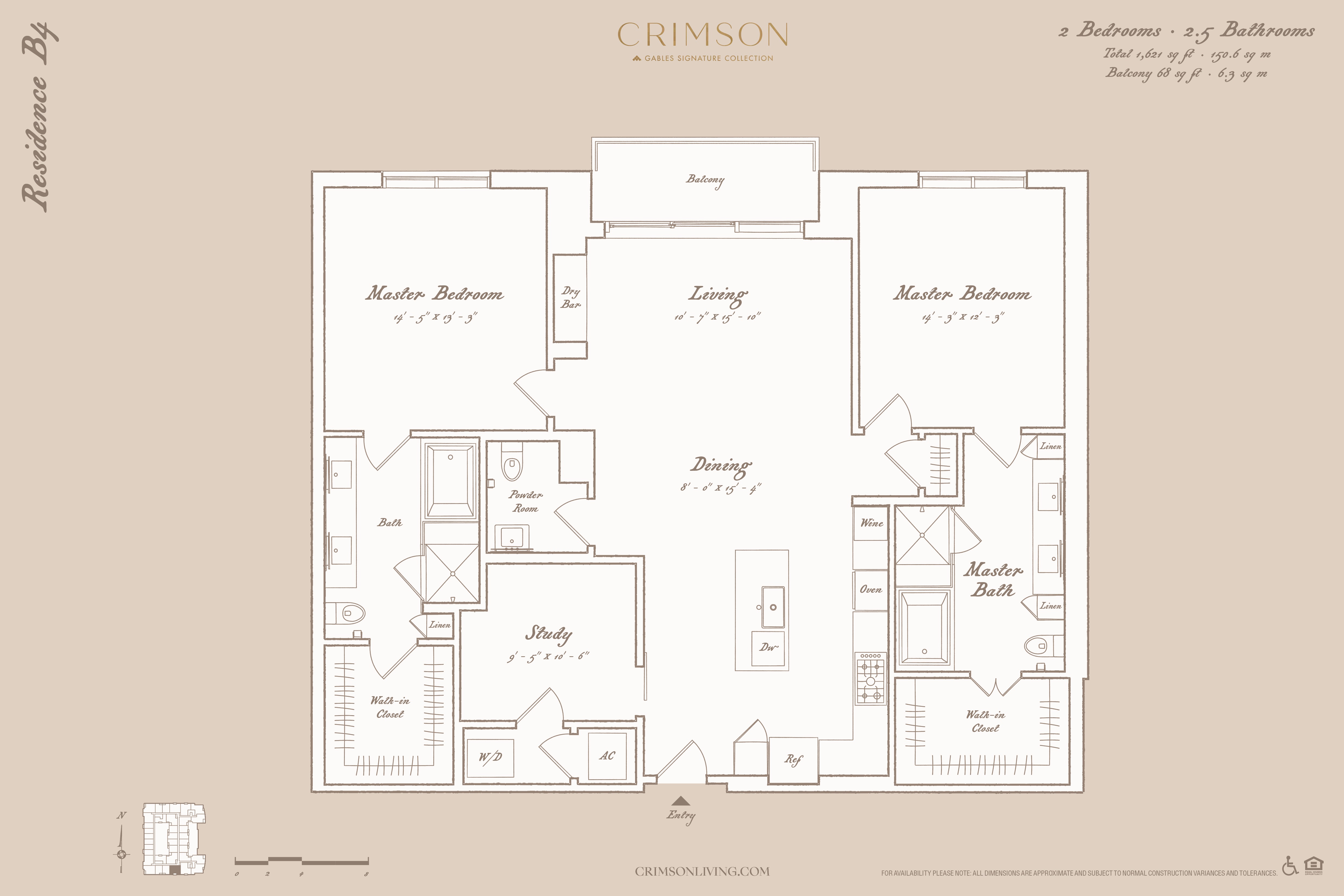 Residence B4 with study floor plan